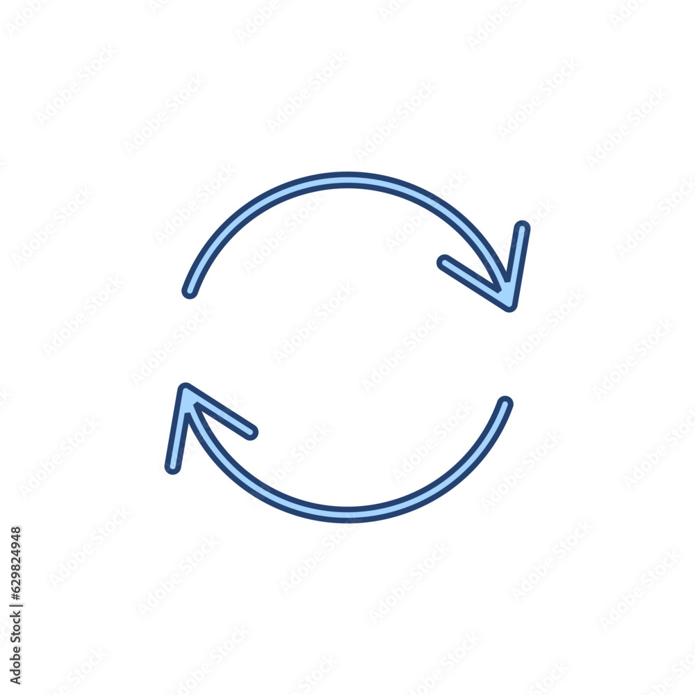 Refresh icon vector. Reload sign and symbol. Update icon. Refresh icon vector. Reload sign and symbol. Update icon.