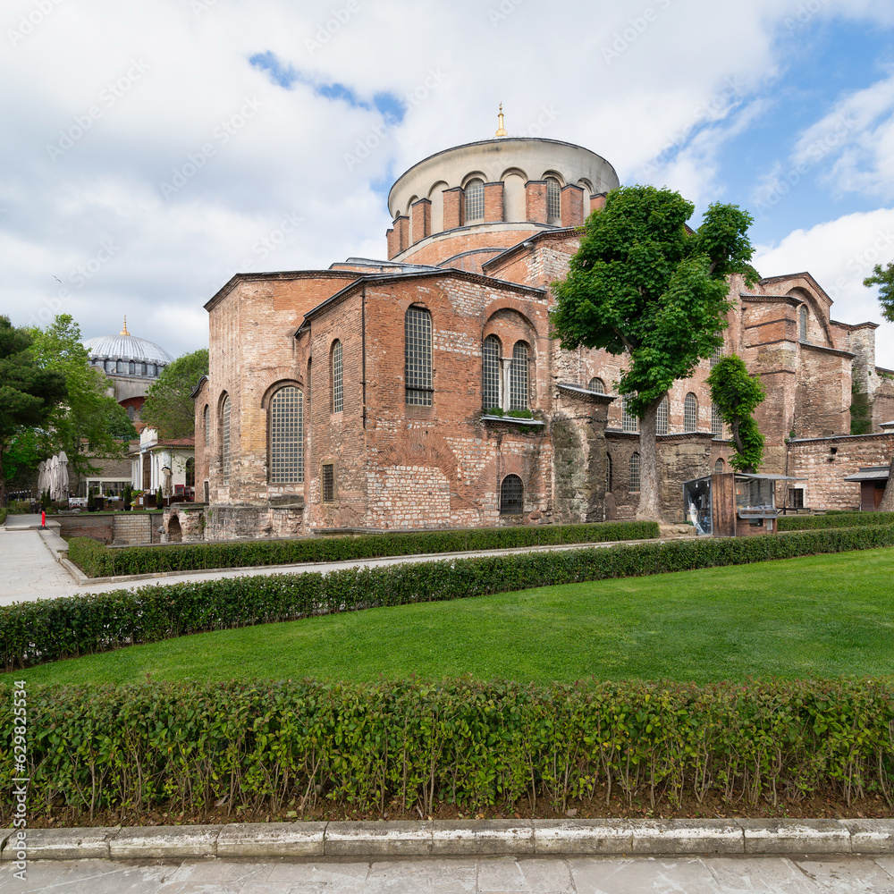 Hagia Irene, aka Holy Peace Church, an old Byzantine style Eastern Orthodox church, located in the outer courtyard of Topkapi Palace, Istanbul, Turkey