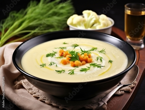 creamy cauliflower soup.