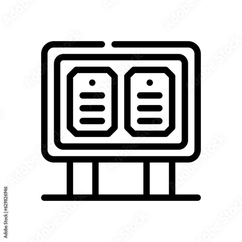 pinboard line icon