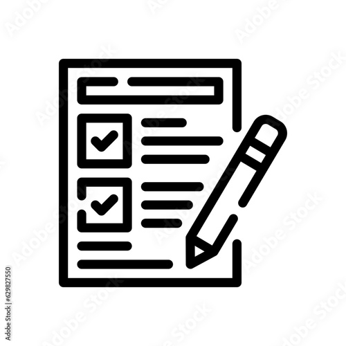 checklist line icon