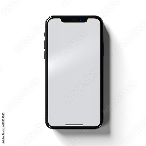 isolated phone mockup on blank white background photo
