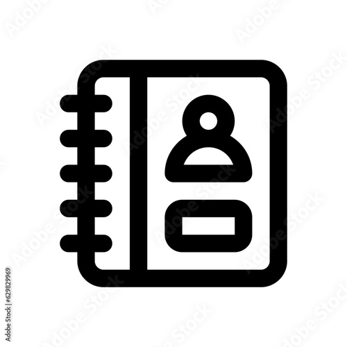 address book line icon