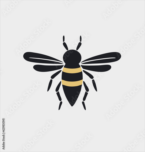 Bee, wasp icon vector, filled flat sign, Symbol, logo illustration