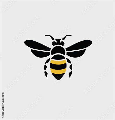 Fotografija Bee, wasp icon vector, filled flat sign, Symbol, logo illustration