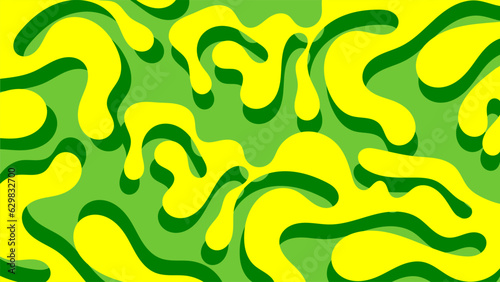 Yellow and green abstract pattern, suitable as a background and so on