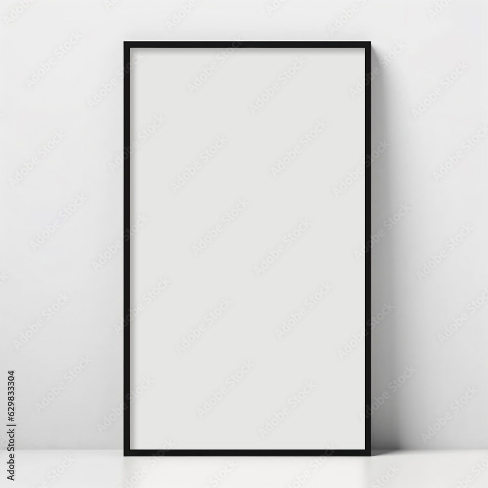 vertical frame mockup in modern minimalist - Generative AI