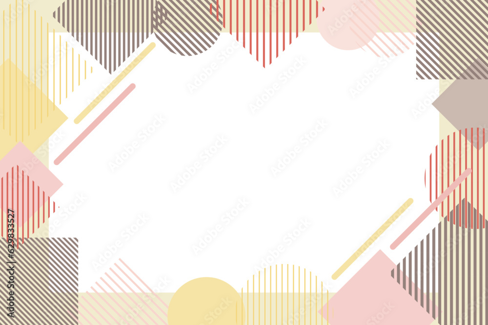 Light color stripe frame background with various shapes and copy space. Vector illustration. Light color stripe frame background with various shapes and copy space. Vector illustration.