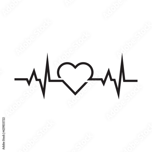 Art design health heartbeat medical pulse vector template