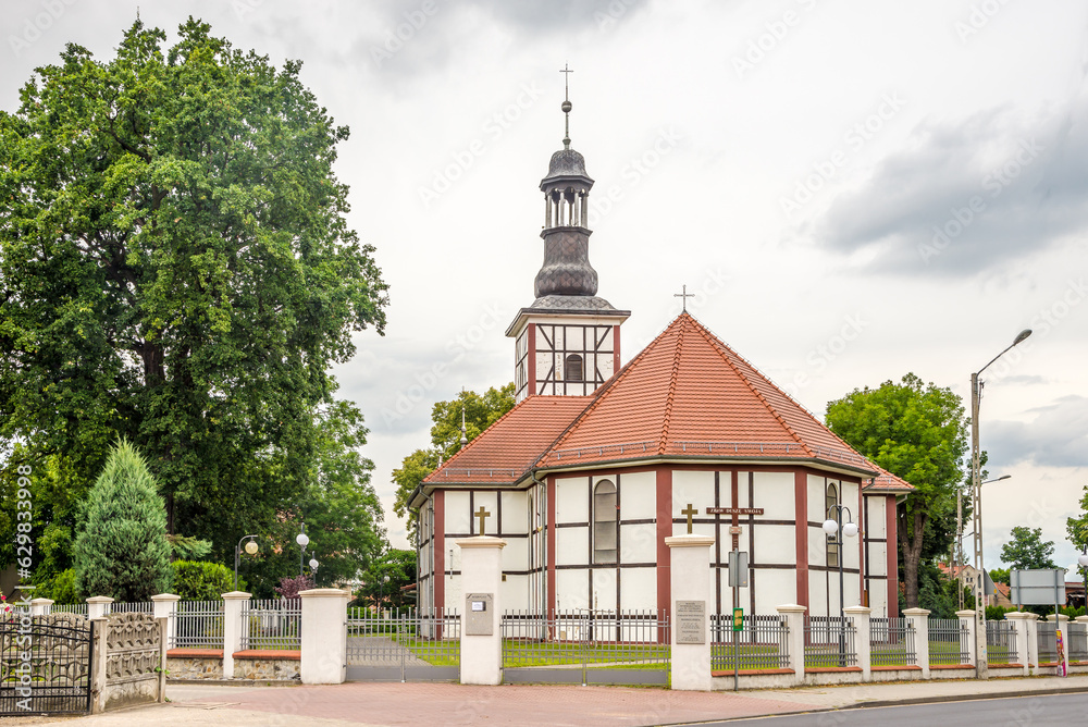 View at the Church of Saint Stanislaw in the streets of Jelcz-Laskowice - Poland View at the Church of Saint Stanislaw in the streets of Jelcz-Laskowice - Poland