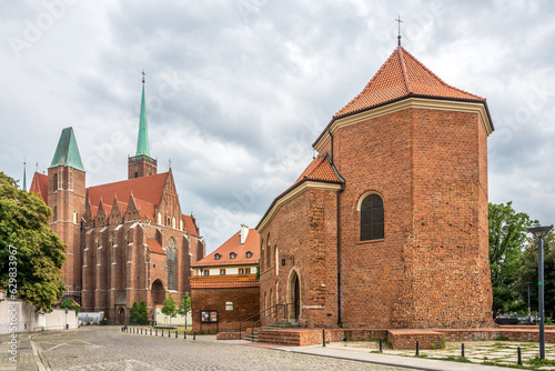 View at the Church of Saint Martin in the streets of Wroclaw - Poland