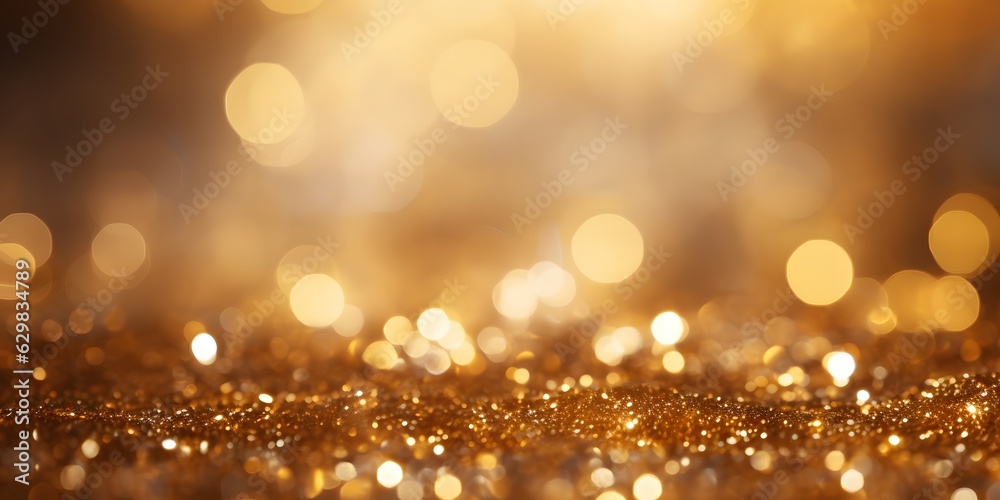 Luxury Glittering Gold Texture Background, a template for greeting cards, advertisements, invitations and any of your design. AI Generative