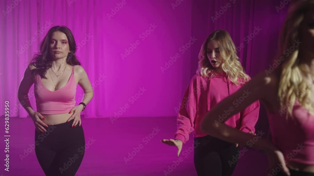 Under the guidance of a talented trainer, a group of women dance gracefully in high heels. Their collective power and energy is transformed into a magical dance performance. High quality 4k footage Under the guidance of a talented trainer, a group of women dance gracefully in high heels. Their collective power and energy is transformed into a magical dance performance. High quality 4k footage