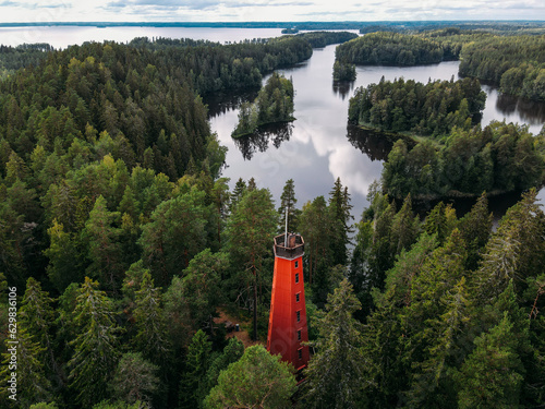 Kaukolanharju observation tower in Saaren National park, Finland , Tammela
