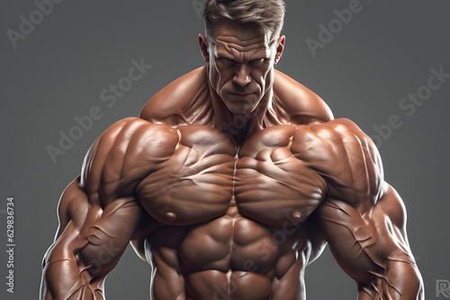 muscle man. Generative AI © 인재 전