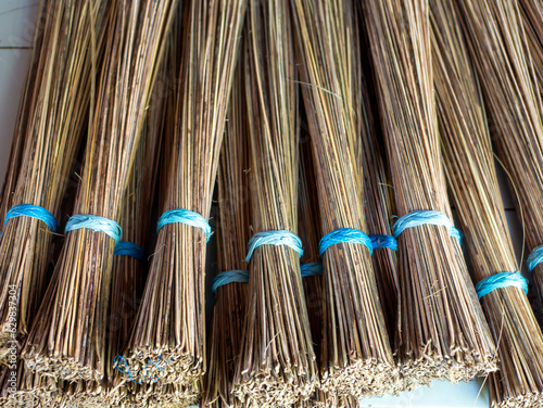 Obraz na plátně Sapu lidi, stick brooms crafted using coconut leaf bones, traditionally used to
