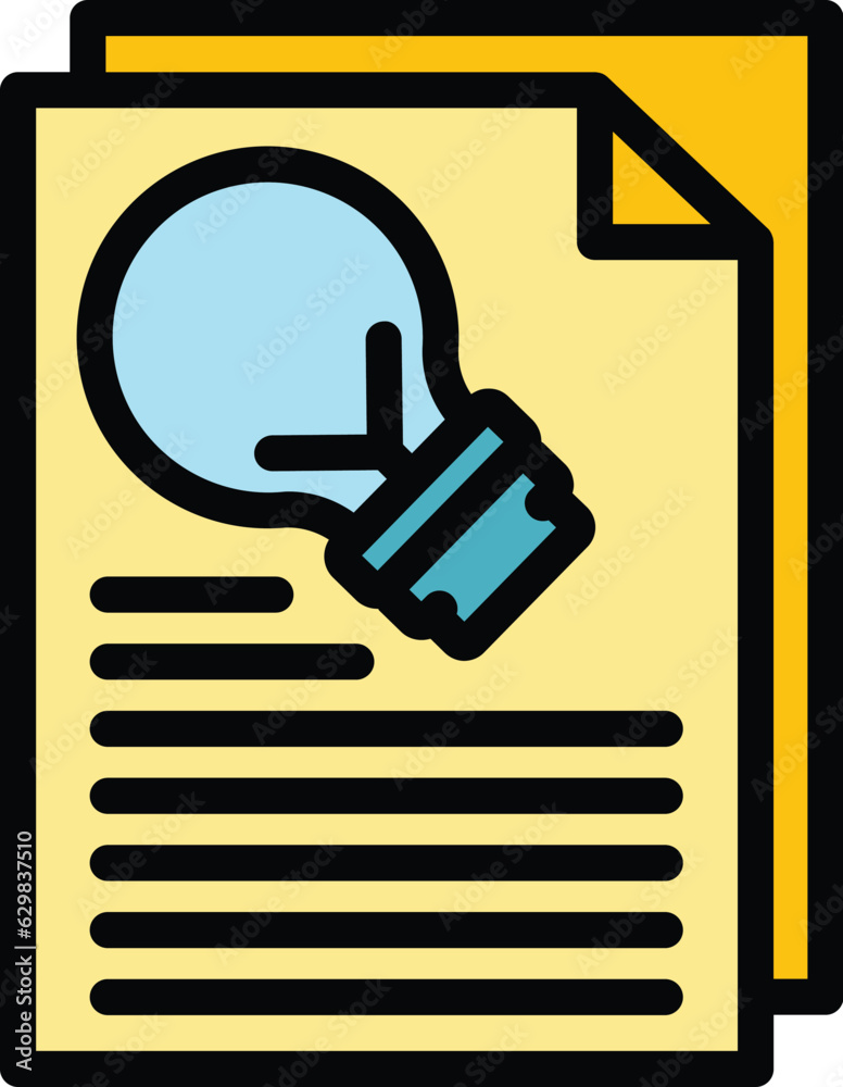 Content paper icon outline vector. Media seo. Market blog color flat Content paper icon outline vector. Media seo. Market blog color flat