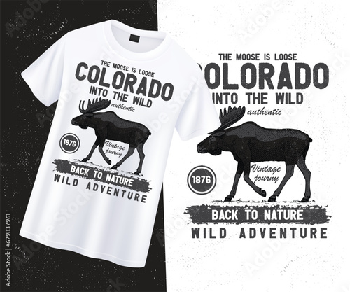 The moose is Loose Colorado into the wild, back to nature Wild adventure