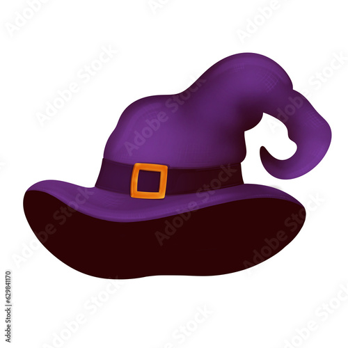 halloween witch hat. Halloween Poster for invitation for designer create banner or web page.( trick or treat)