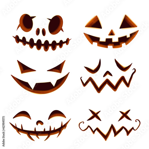 Halloween  set for invitation for designer create banner or web page.( trick or treat)