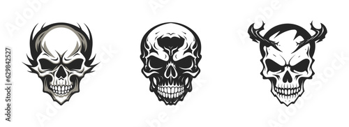 Day of the dead skull isolated on white vector illustration