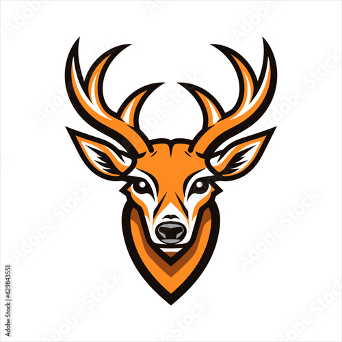 A deer head vector design on white background