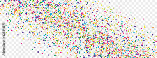 Multicolored Confetti Background Transparent Vector. Element Event Card. Bright Group. Rainbow Polka Carnaval. Circle Wallpaper Illustration.
