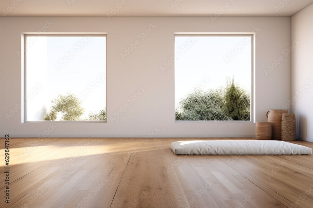 Fototapeta premium Empty light room interior