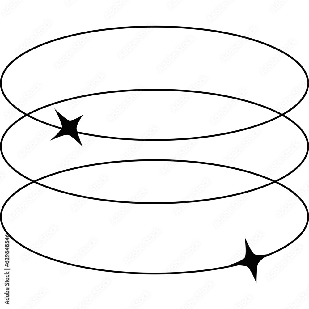 Fototapeta premium Y2k Aestehtic Star Shape