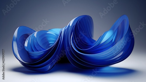 Fototapeta Naklejka Na Ścianę i Meble -  3d background object blue element shape background blue design illustration