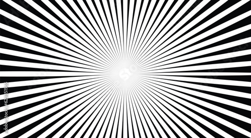 Comic book action lines. Speed lines Manga frame. Cartoon background. Black and white vector retro illustration on transparent background