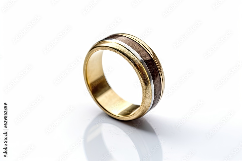 Luxurious Shiny Ring on Isolated White Background: Symbol of Modern Love and Romance Luxurious Shiny Ring on Isolated White Background: Symbol of Modern Love and Romance