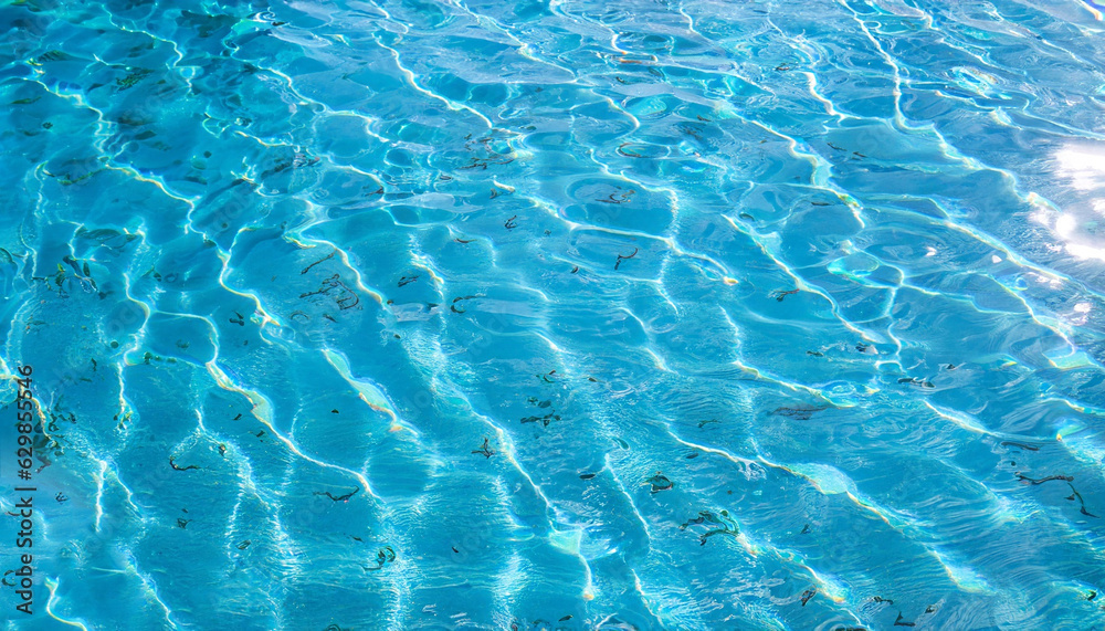 Blue seawater and pool water texture