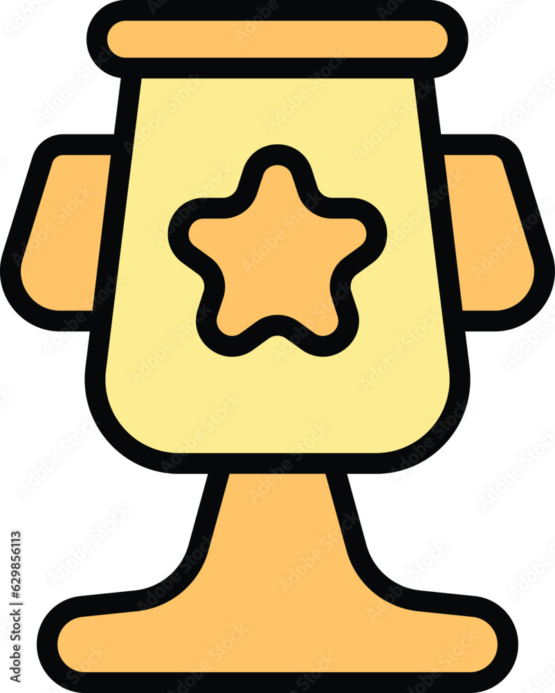 Study case cup icon outline vector. Research learn. Data digital color flat Study case cup icon outline vector. Research learn. Data digital color flat