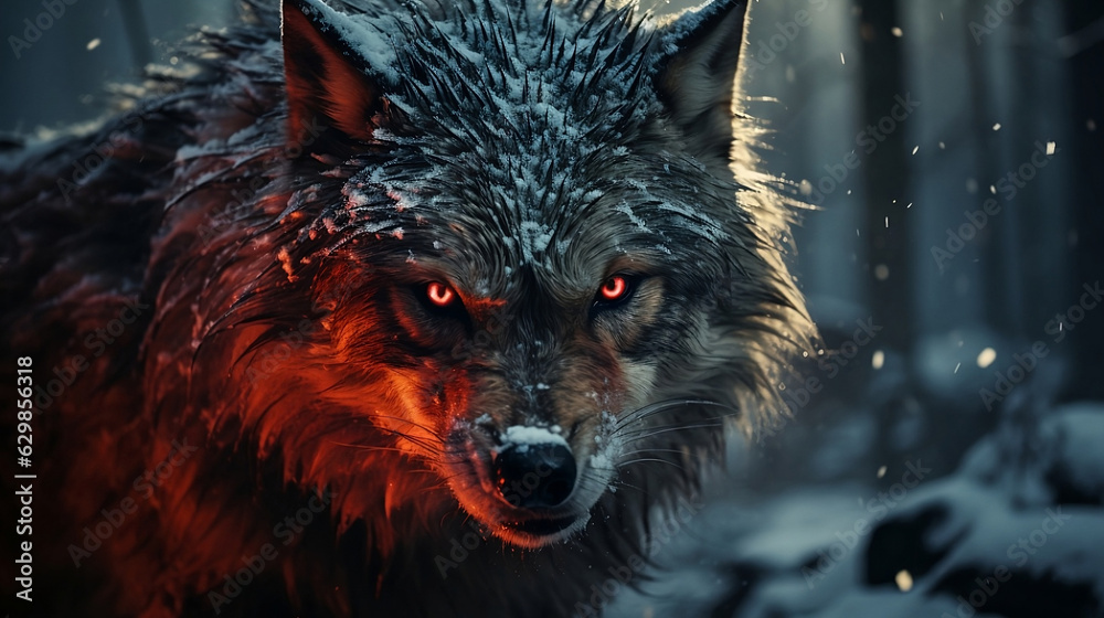 portrait of a furious wolf at snow portrait of a furious wolf at snow