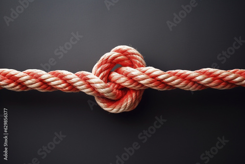 An image of a piece of rope being tied into a knot. - Generative AI
