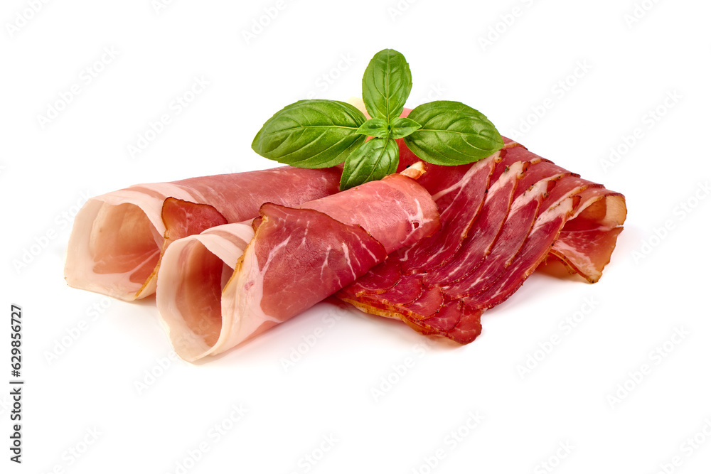 Iberian ham pata negra from Spain, isolated on white background. Iberian ham pata negra from Spain, isolated on white background.