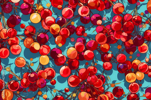 pattern with cherries