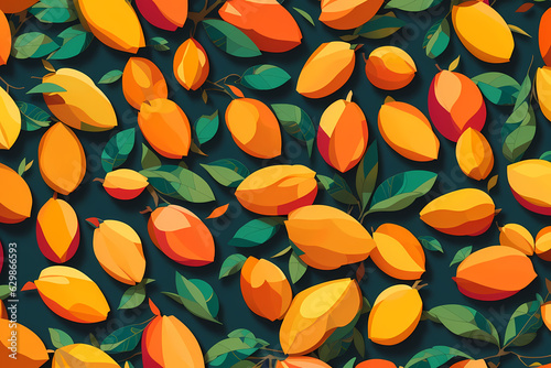 seamless pattern with autumn leaves 