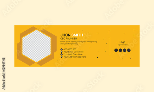 Modern And Stylish Email Footer Or Email Signature Design