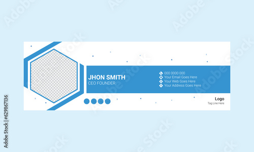 Modern And Stylish Email Footer Or Email Signature Design