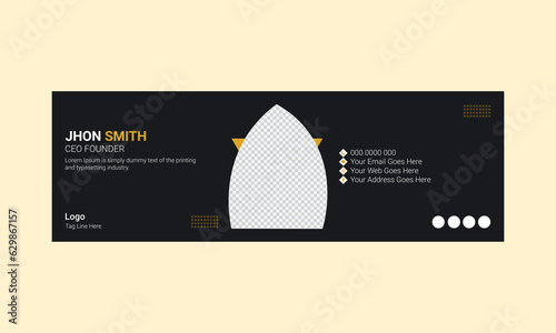 Modern And Stylish Email Footer Or Email Signature Design