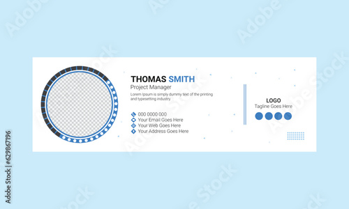 Modern And Stylish Email Footer Or Email Signature Design