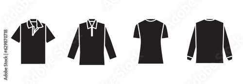 Casual clothes for Men's, Fashion icons collection, Men's clothing for different seasons, icons set. Men's clothing icon vector silhouette illustration.