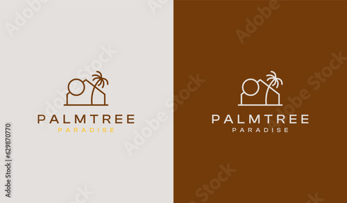 Palm House Logo. Universal creative premium symbol. Vector sign icon logo template. Vector illustration