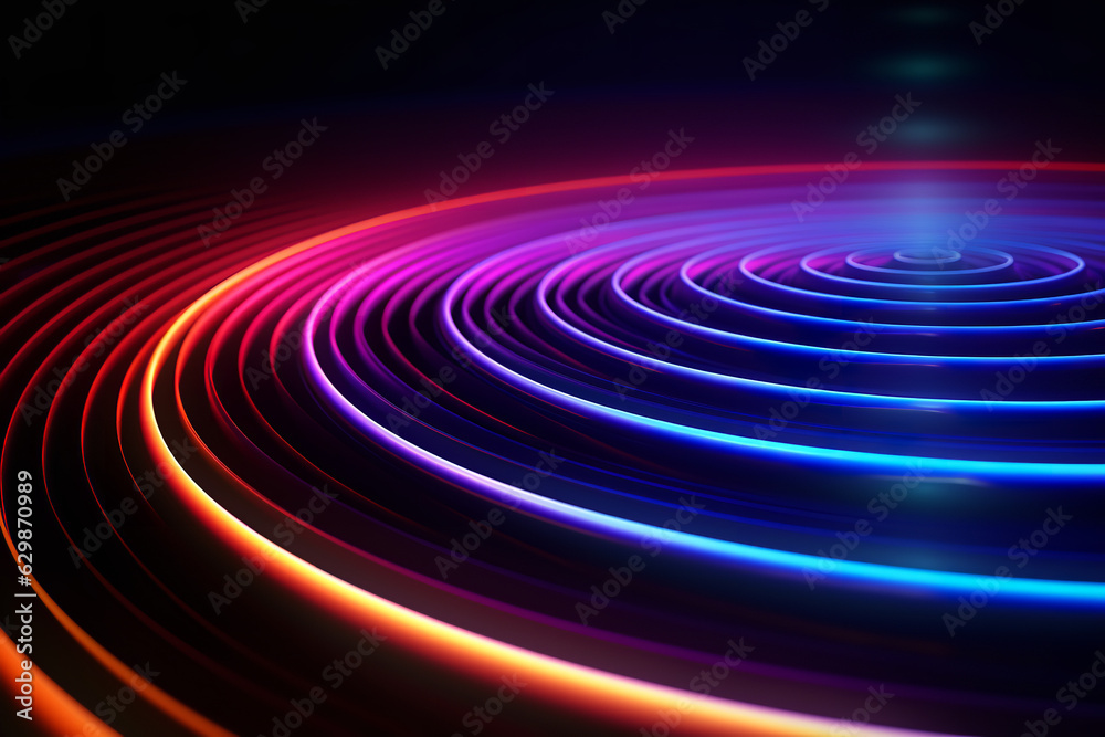 fiber glass abstract, neon background