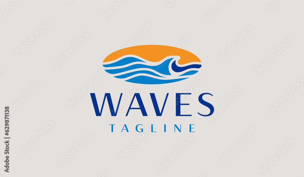 Waves Logo Template. Universal creative premium symbol. Vector illustration. Creative Minimal design template. Symbol for Corporate Business Identity Waves Logo Template. Universal creative premium symbol. Vector illustration. Creative Minimal design template. Symbol for Corporate Business Identity