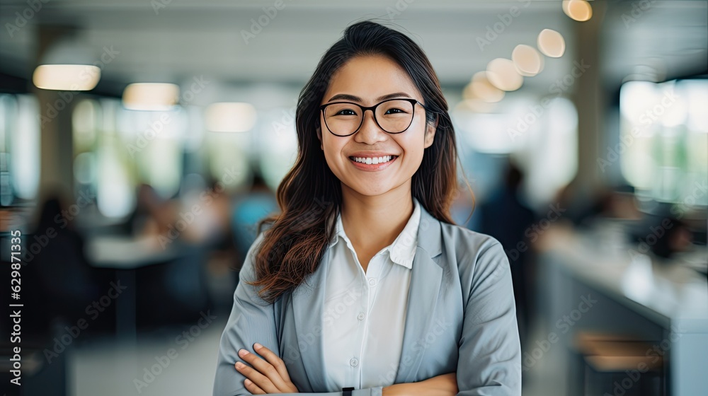 Obraz premium portrait of a smiling businesswoman