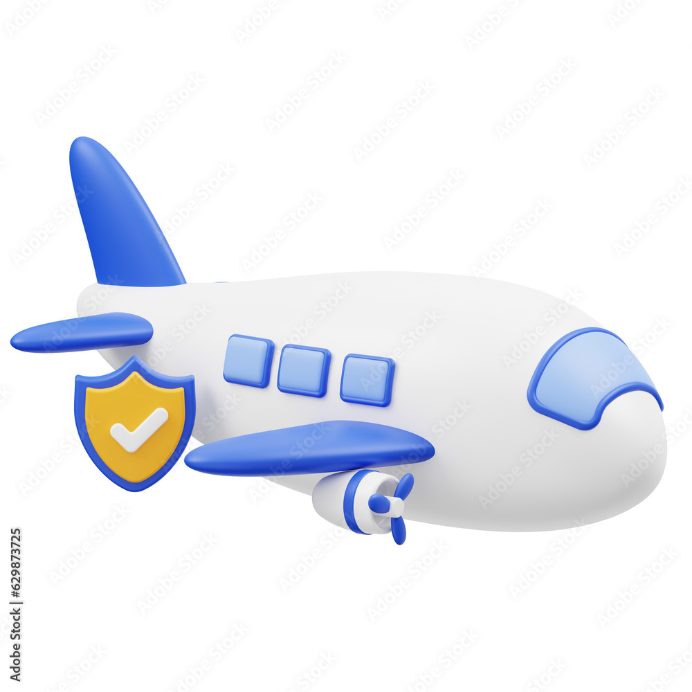 Naklejka premium Flight Insurance 3D Icon