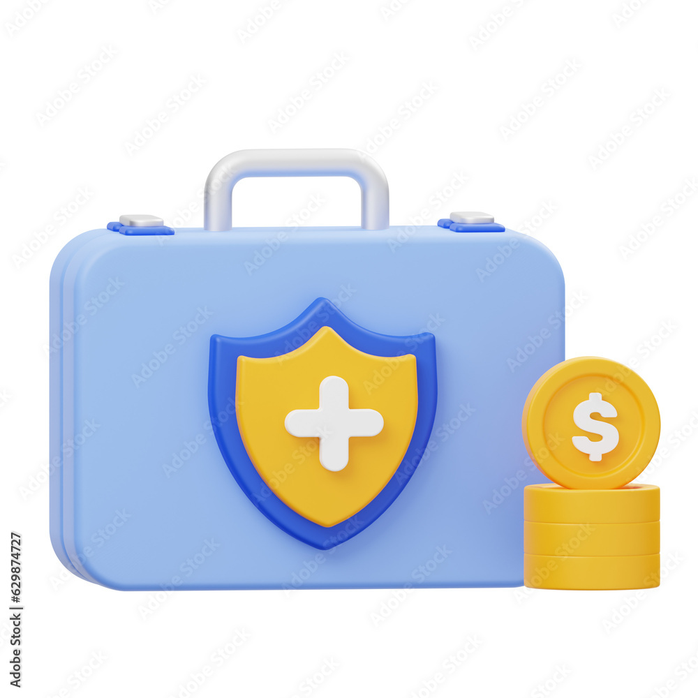 Fototapeta premium Investment Insurance 3D Icon